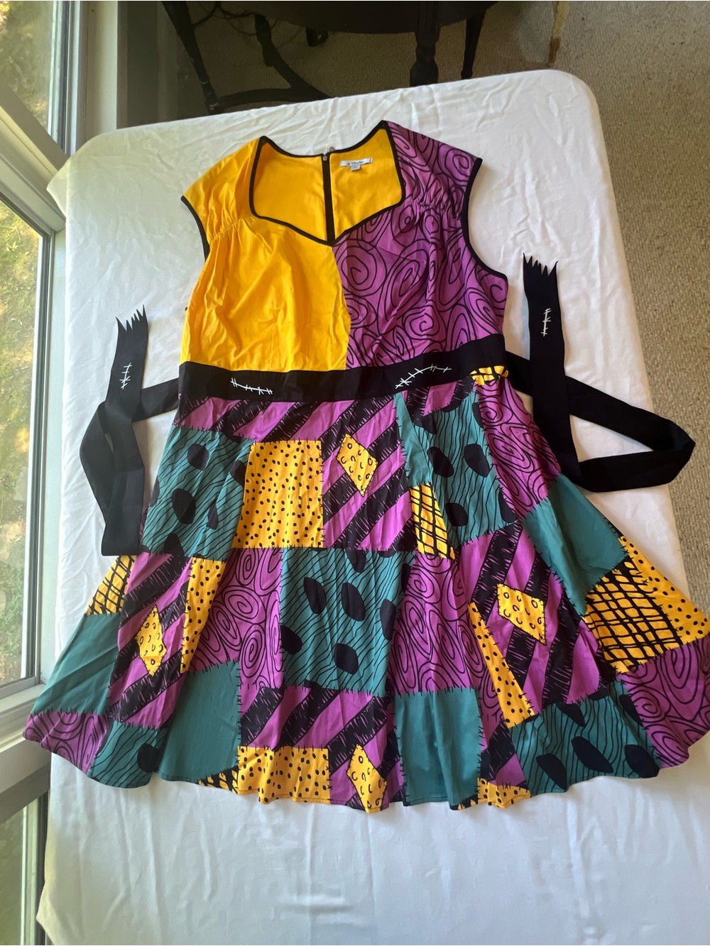 Disney Nightmare Before Christmas Sally Fit and Flare Dress Costume Cosplay